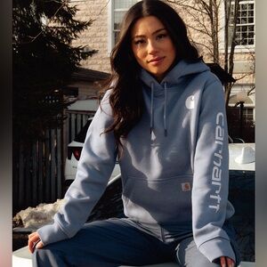 brand new carhartt hoodie in womens M. such a pretty blue/lilac color!